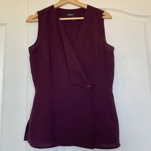 Sleeveless wrap blouse